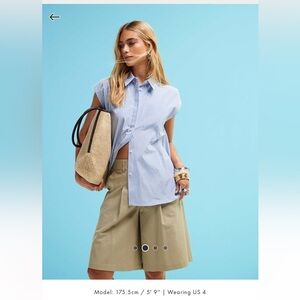ASOS DESIGN sleeveless shirt with open tie back - US 8 NWT